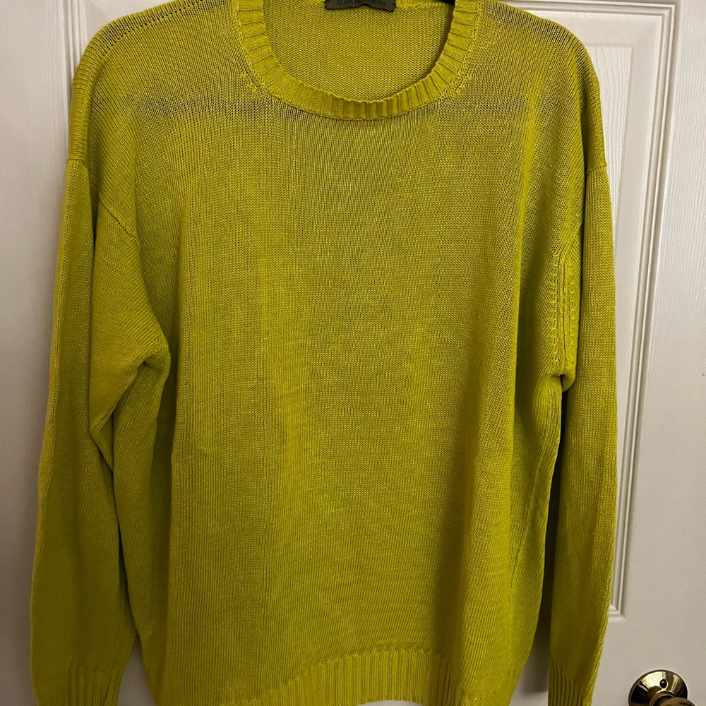 Alan Bilzerian Men's Lime Green Knitted Sweater